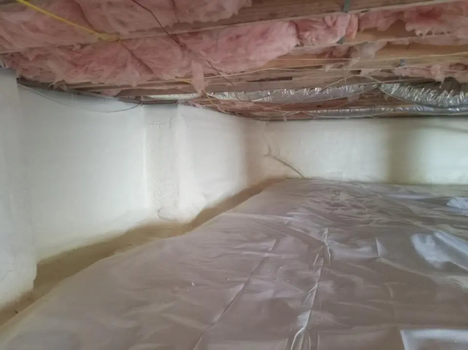 Crawl space encapsulation with closed-cell spray foam for Flat Roof Repair in Moncks Corner