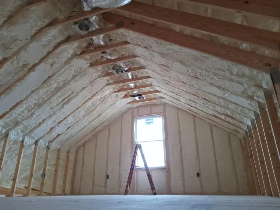 Spray foam roofing application for Crawl Space Insulation project in Moncks Corner